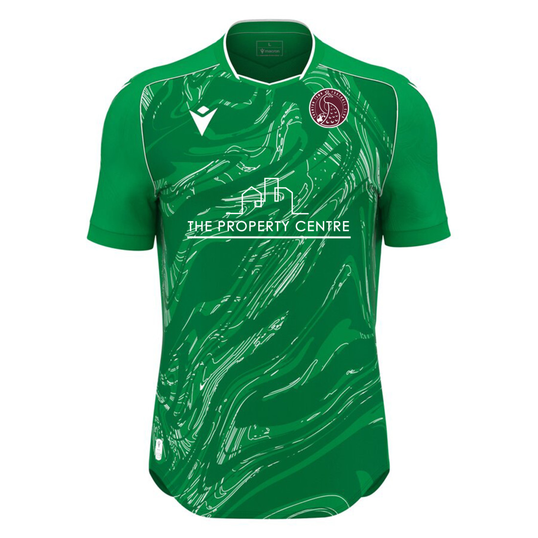 Taunton Town Women Home GK Shirt in Green, sponsored by The Property Centre