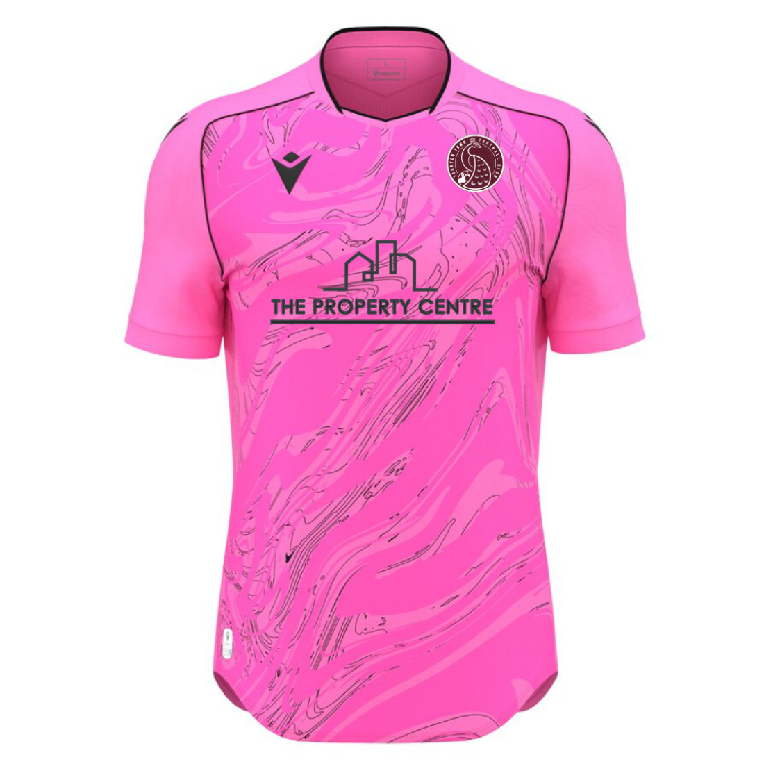 Taunton Town Women Away GK Shirt in Pink, sponsored by The Property Centre