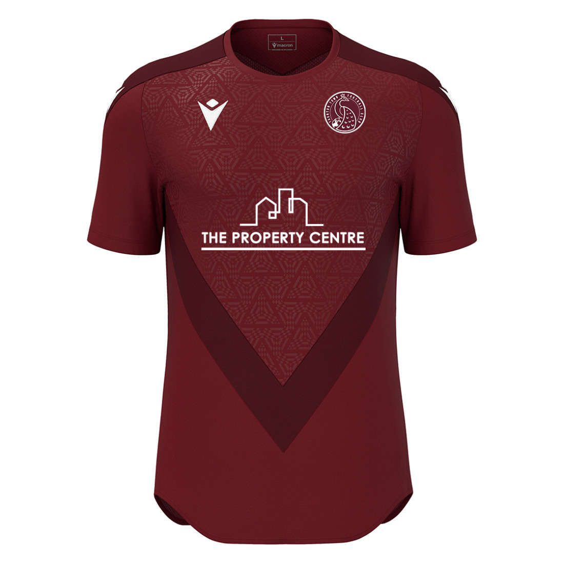Taunton Town Women Home Match Shirt in Maroon, sponsored by The Property Centre