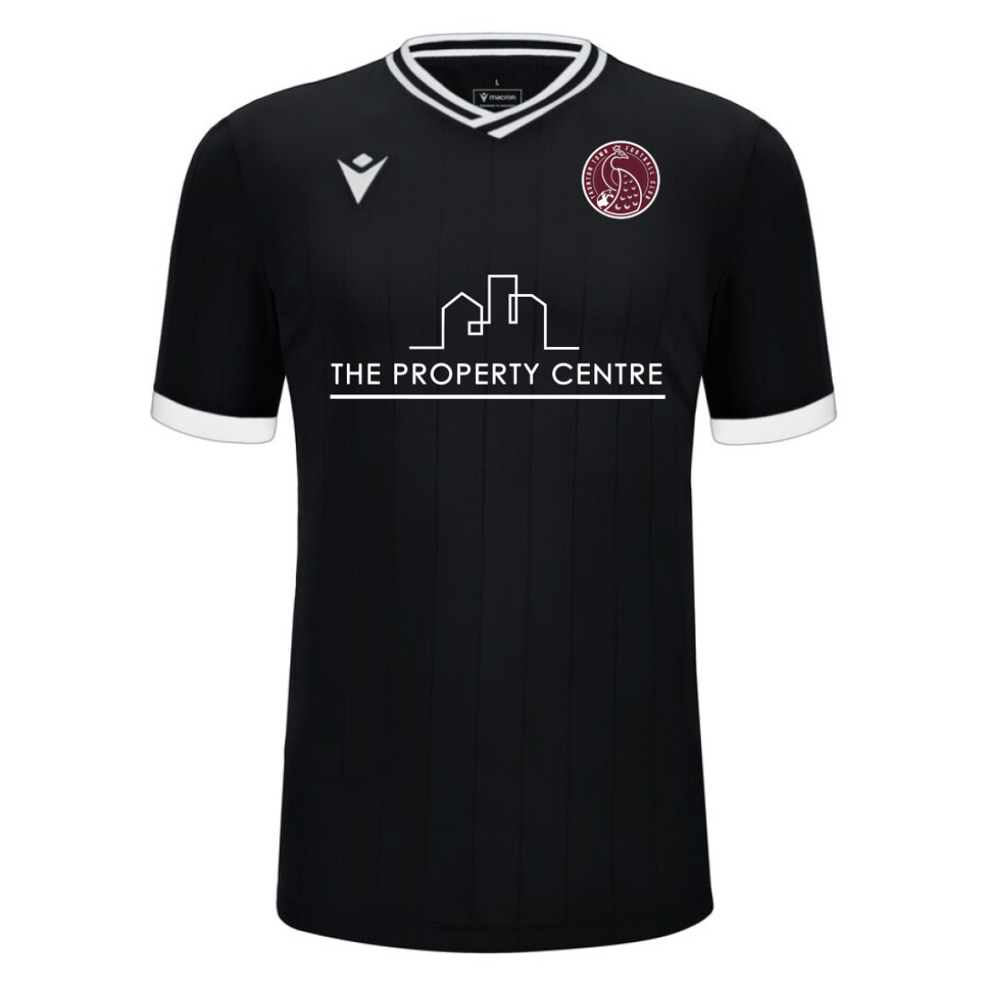 Taunton Town Women Retro Halley Shirt in Black, sponsored by The Property Centre